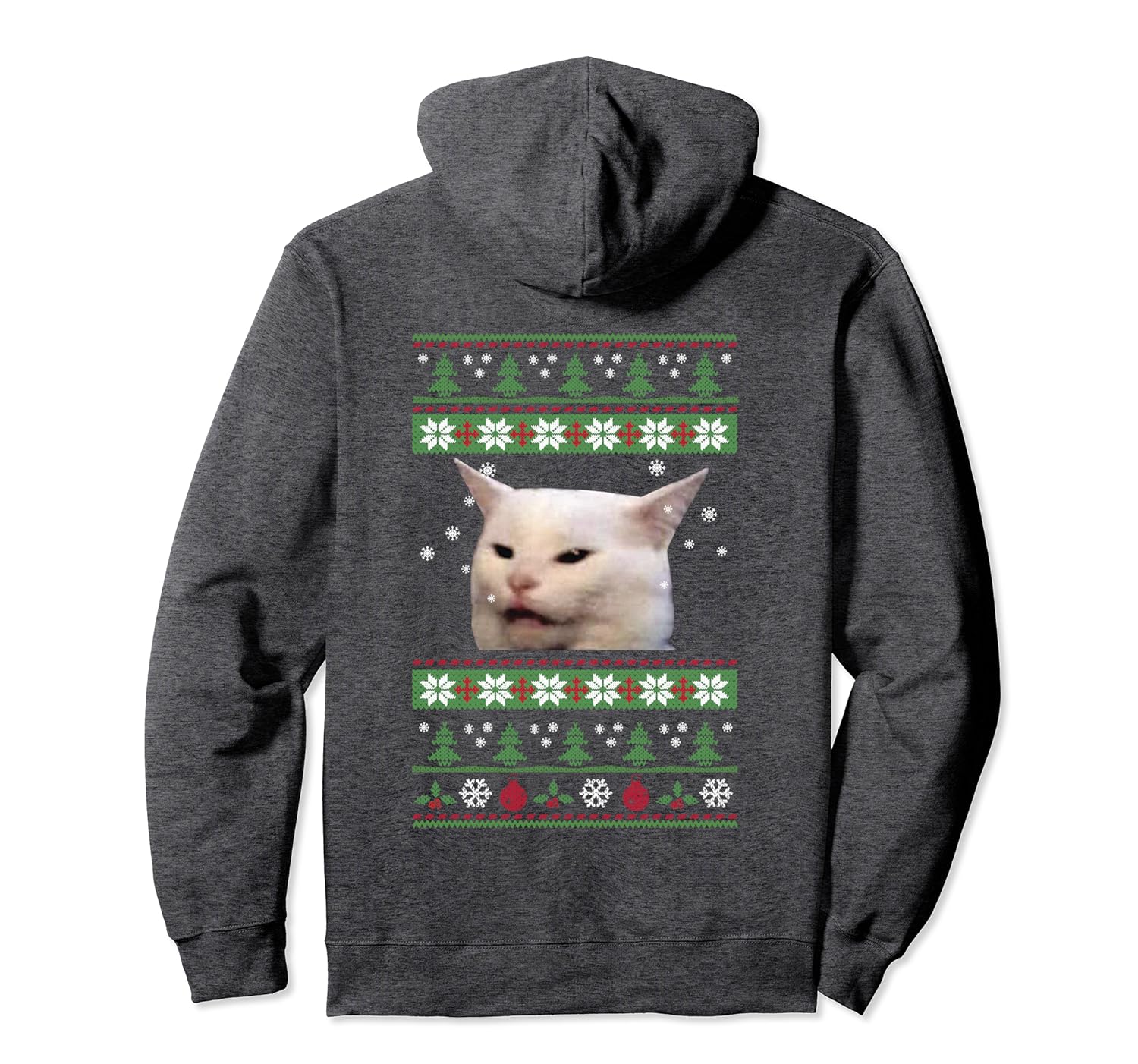 Woman Yelling At A Cat Meme Ugly Christmas Sweaters Funny Pullover Hoodie